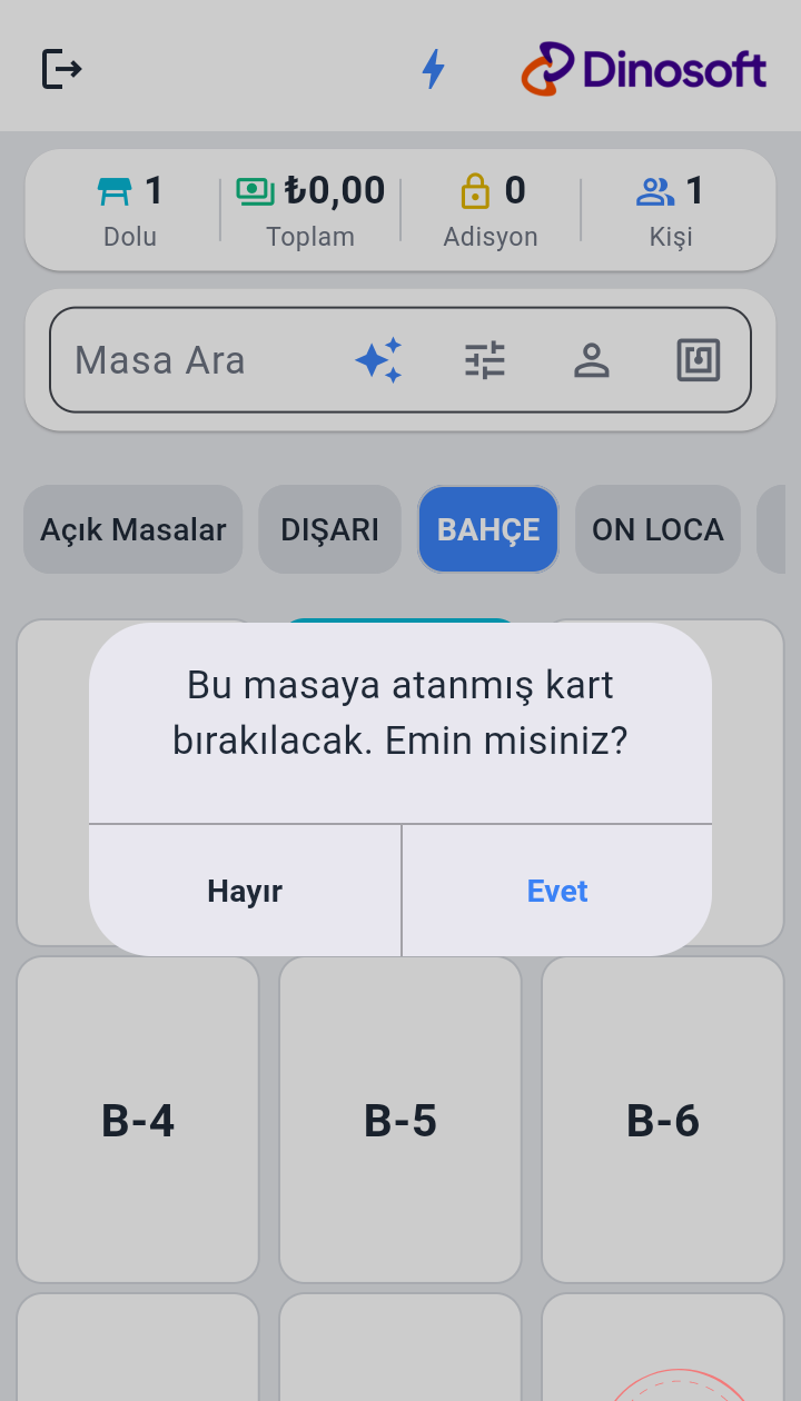 Bırakma onayı
